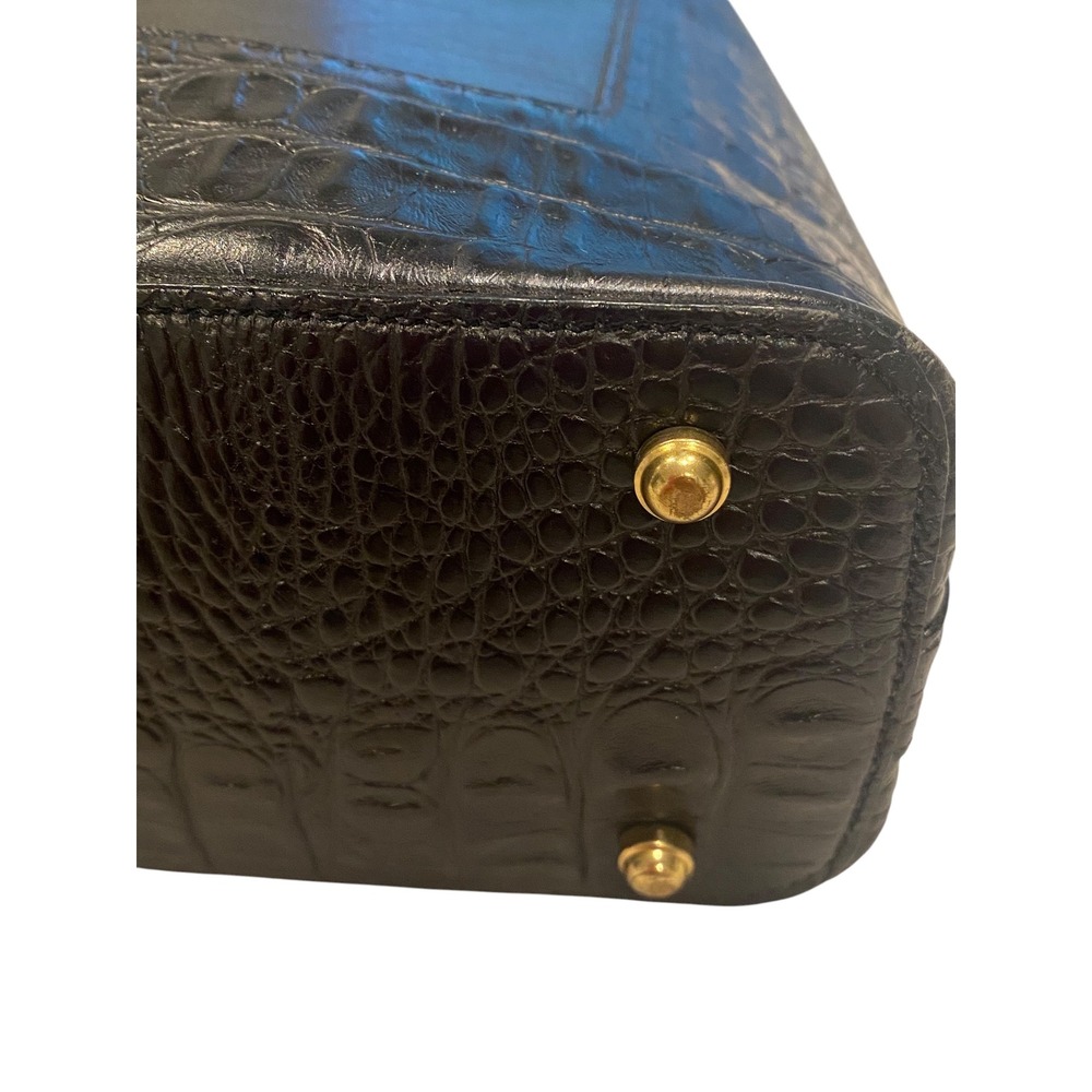 Brahmin Kendal Adjustable Strap Leather and Croc Embossed Shoulder Bag - Picture 4 of 14